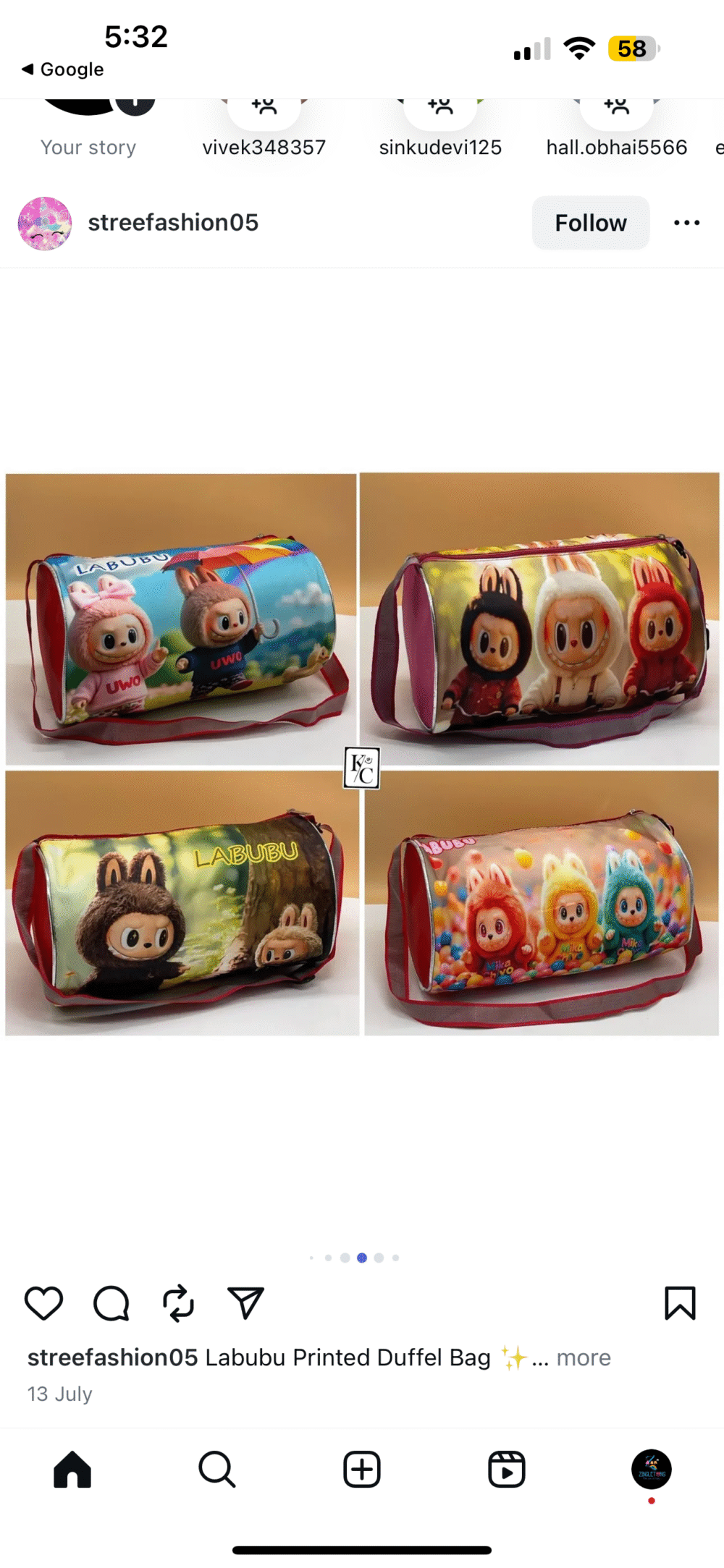 Kids Cartoon Printed Pencil Pouch – Multipurpose duffle Bag for School