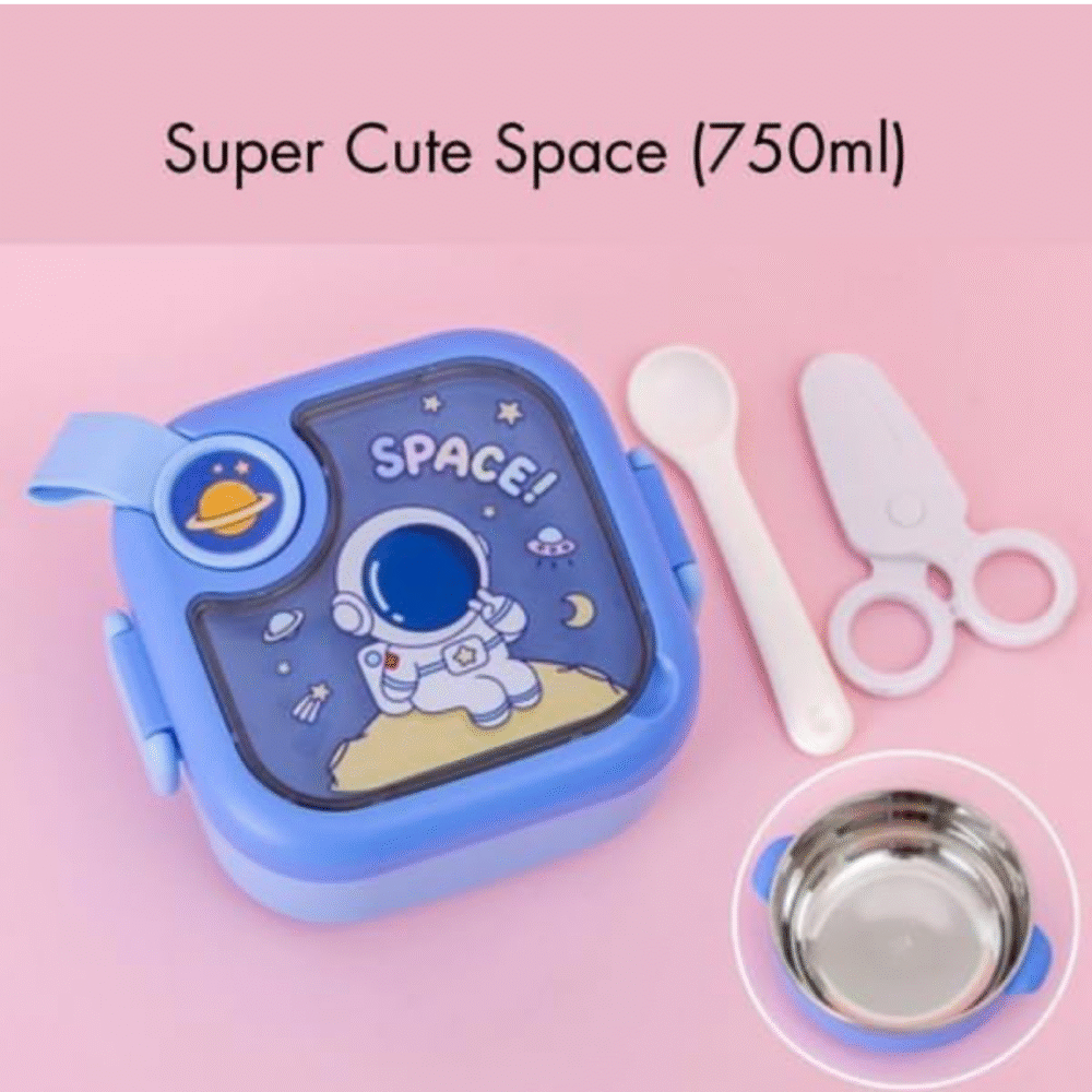 Super Cute Space Lunch Box for Kids – 750ml | Leakproof & Durable