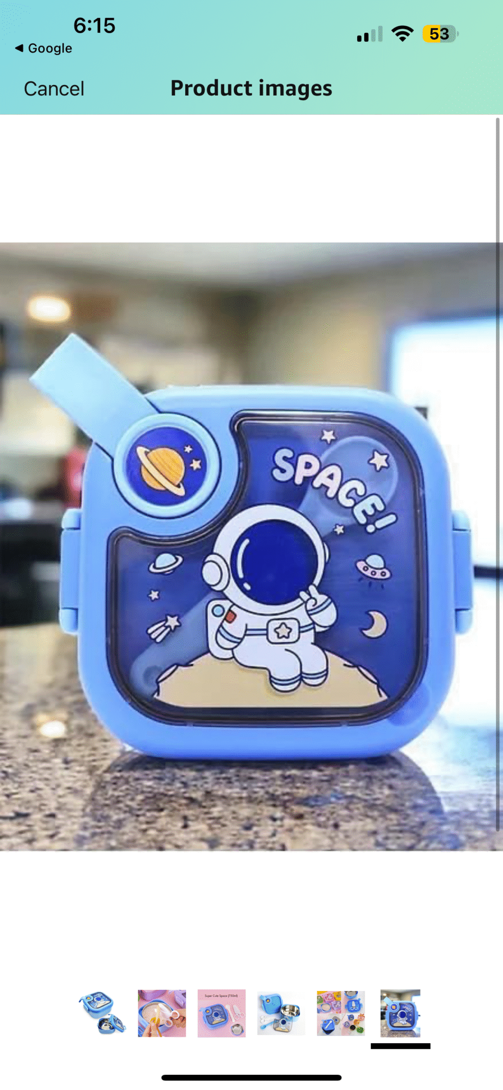 Super Cute Space Lunch Box for Kids – 750ml | Leakproof & Durable - Image 3