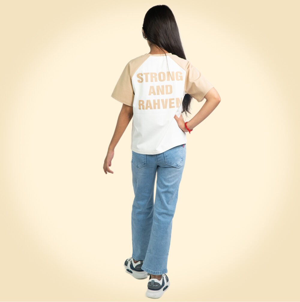 Trendy Graphic Slogan T-Shirt for Girls – Casual Cotton Tee - Image 3