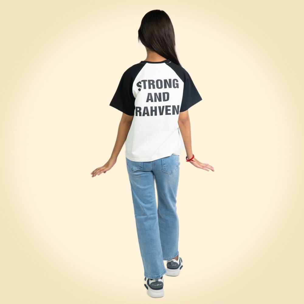 Trendy Graphic Slogan T-Shirt for Girls – Casual Cotton Tee - Image 4