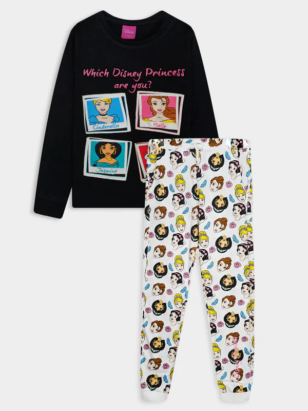 Disney Princess Kids Night Suit – Soft Cotton Sleepwear Set for Girls