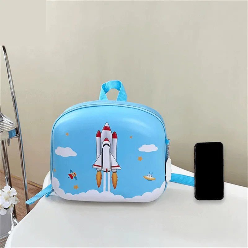 Rocket Print Kids Backpack – Cute Space-Themed School Bag for Toddlers - Image 3